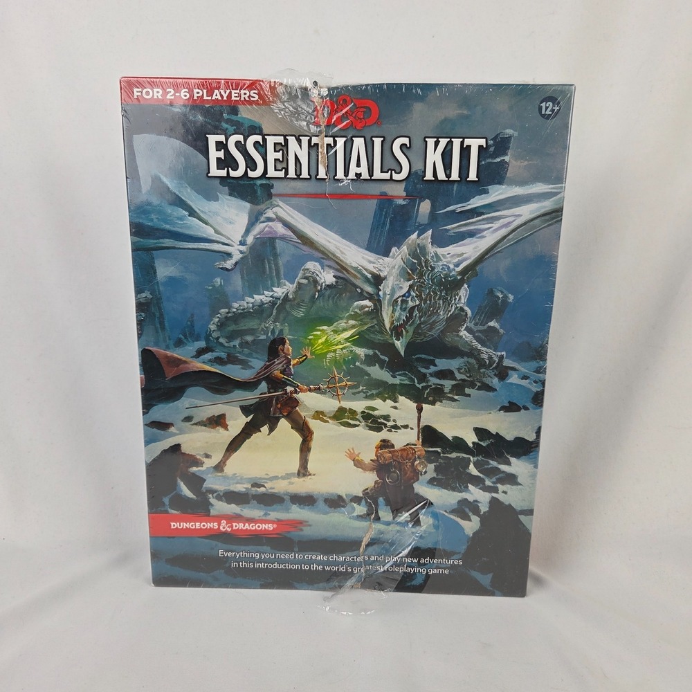 Dungeons & Dragons Essentials Kit Boxed Set 2019, Rulebook, Dice, Cards *Flaw